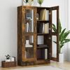 vidaXL Vitrinenschrank Räuchereiche 82,5x30,5x150 cm Holzwerkstoff 815117 Bild 3