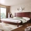 Merax Doppelbett, 180x200 Plattformbett mit Kopfteil und Lattenrost, Braun Bild 5