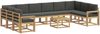 vidaXL Outdoor-Sofagarnitur mit Kissen 11 pcs Weiß und Anthrazit 3388331 Bild 2