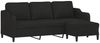 vidaXL 3-Sitzer-Sofa mit Hocker Schwarz 180 cm Stoff 3201139 Bild 3