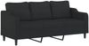 vidaXL 3-Sitzer-Sofa mit Hocker Schwarz 180 cm Stoff 3201139 Bild 4