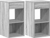 vidaXL Nachttische mit Schublade 2 Stk. Grau Sonoma 35x34x66,5 cm 858724 Bild 2