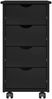 vidaXL Rollschrank Mit Rad Schwarz 34 x 39 x 65,5 cm Massivholz Kiefer 42028347 Bild 5