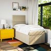 vidaXL Boxspringbett mit Matratze Creme 90x190 cm Stoff 3291521 Bild 3