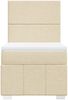 vidaXL Boxspringbett mit Matratze Creme 90x190 cm Stoff 3291521 Bild 4
