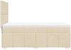 vidaXL Boxspringbett mit Matratze Creme 90x190 cm Stoff 3291521 Bild 5