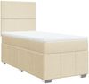 vidaXL Boxspringbett mit Matratze Creme 90x190 cm Stoff 3291521 Bild 2