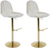 Vente-unique - LOLY Barhocker Stoff Weiß - B 55 cm x H 117 cm96 cm x L 47,5 cm Bild 2