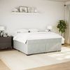 vidaXL Boxspringbett mit Matratze Hellgrau 180x200 cm Samt 3285299 Bild 3
