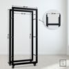 Kaminholzregal innen Metall SATLO - mit Rollen Brennholzregal innen Kaminholzständer Kaminholzhalter Feuerholzregal Innen Schwarz, 25x60x125cm Bild 3