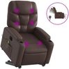 vidaXL Massagesessel mit Aufstehhilfe Elektrisch Braun Kunstleder 3204681 Bild 2