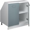 Küchenschrank für Dachschrägen R-Line Blau-Grau 80 cm mit 2 Türen, Schrankkorpus 60 cm Tiefe Vicco Bild 3