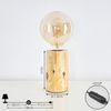 hofstein Tischleuchte »Pontinvrea« moderne Tischlampe aus Holz in Natur/Schwarz, ohne Leuchtmittel, m. An-/ & Ausschalter, Retro/Vintage-Leuchte, E27, m. Lichteffekt Bild 2
