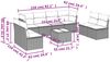 vidaXL 9-tlg. Garten-Sofagarnitur mit Kissen Grau Poly Rattan 3217460 Bild 3