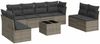 vidaXL 9-tlg. Garten-Sofagarnitur mit Kissen Grau Poly Rattan 3217460 Bild 2