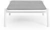 Gartencouchtisch Aicenori aus Aluminium und Glas, modern rechteckig, weiß, für Outdoor Bild 2