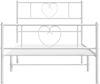 vidaXL Bettgestell mit Kopf- und Fußteil Metall Weiß 100x200 cm 355525 Bild 5