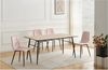 HTI-Living Esszimmerstuhl Stuhl Mesa Eco 2er-Set Velvet Rosa (Set, 2 St), Esszimmerstuhl Samt Bild 3