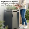 STEELSØN 'Thoria' Mülltonnenbox 1er je 240 Liter, anthrazit, Mülltonnenverkleidung aus Stahl, wetterfest, 125x80x69 cm, Müllbox mit Pflanzendach für 1 Tonne Bild 5