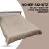 Tagesdecke XXL (220x240 cm) mit wattierter Zwischenlage (Beige) Bettüberwurf - ÖKO-Tex 100, Sommerdecke gesteppt - Steppdecke, Wendedecke Bild 3