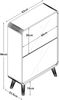 Schuhkipper Aure 96x63x24 cm Weiß [en. casa] Bild 3
