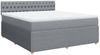vidaXL Boxspringbett mit Matratze Hellgrau 180x200 cm Stoff 3289842 Bild 3