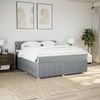 vidaXL Boxspringbett mit Matratze Hellgrau 180x200 cm Stoff 3289842 Bild 4