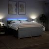 vidaXL Boxspringbett mit Matratze Hellgrau 180x200 cm Stoff 3289842 Bild 5