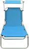 vidaXL Klappliege mit Sonnendach Blau Aluminium 310362 Bild 3