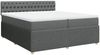 vidaXL Boxspringbett mit Matratze Dunkelgrau 200x200 cm Stoff 3287571 Bild 2