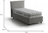 Dmora Aquilla-Einzelbett, Bettkasten mit Stoffbezug, 100 % Made in Italy, Öffnung vorne, inklusive Matratze 80 x 190 cm, Grau Bild 3