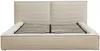 Vente-unique - TAVESO Bett SamtStoff Beige - B 214 cm x H 92 cm x L 234 cm Bild 4