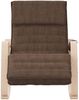 vidaXL Schaukelstuhl Dunkelbraun Stoff 351078 Bild 3