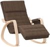 vidaXL Schaukelstuhl Dunkelbraun Stoff 351078 Bild 2