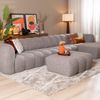 Bronx71 Ecksofa Luca XL aus Bouclé-Stoff braun/grau rechts Bild 4