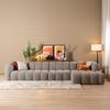 Bronx71 Ecksofa Luca XL aus Bouclé-Stoff braun/grau rechts Bild 2