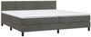 vidaXL Boxspringbett mit Matratze Dunkelgrau 200x200 cm Samt, Härtegrad: H2 [3141384] Bild 3