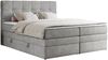 Boxspringbett, Polsterbett, Bett, Schlafzimmer - ERNI-KING - 160x200cm - Hellgrau Stoff - H3 Bild 3