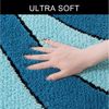 OTTO home Badematte Anna, Badvorleger, Badezimmer Teppich, Höhe 16 mm, rutschhemmend beschichtet, schnell trocknend, fußbodenheizungsgeeignet, Polyester, rechteckig, 3tlg Set Hänge WC, Badteppich, Hoch Tief Effekt, Modern, Weich, Wellen Bild 4