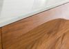 Lowboard Akazie 124x40x25 natur lackiert / Marmor weiß MONTREAL #132 Bild 5