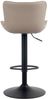CLP 2er Set Barhocker Emma höhenverstellbar und 360 drehbar,creme Kunstleder Bild 3
