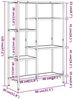 vidaXL Bücherregal 80 x 30 x 120 cm Stahl und Holzwerkstoff [336357] Bild 5