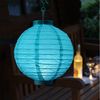 MARELIDA LED Lampion LED Solar Lampion 20cm Party Balkon Terrasse Garten Laterne blau, LED Classic, kaltweiss (5300K bis 6000K) Bild 3