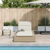 vidaXL Sonnenliege mit schwebender Auflage Beige Poly Rattan 4104206 Bild 3