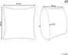 Kissen 2er Set Ohne Muster LEUZEA Bouclé 60 x 60 cm Pastellrosa Bild 2