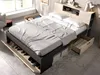 Vente-unique - LEANDRE Bett Holz, Platte GrauBeige - B 149,6 cm x H 95 cm x L 218,5 cm Bild 3