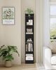 Bücherregal, 6-stöckiges Standregale, Aufbewahrungsregal, Regal für Sammlerstücke, Verstellbare Paneele, für Wohnzimmer, Büro, 24 x 30 x 169,5 cm, Schwarz Bild 3