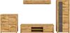xonox. home Wohnen Jam X8BM9W01 Wohnkombination Wohnwand Wohnzimmermöbel-Set in Wotan Eiche Melamin, ca. B/H/T: 330 x 159 x 35 cm Bild 2