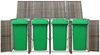vidaXL Mülltonnenbox für 4 Tonnen Grau 274x80x117 cm Poly Rattan 319867 Bild 2