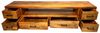 Mango Lowboard Sideboard Schrank Mangoholz Massivholz Indien Kastanienbraun Naturholz Kolonialstil Asien Asiatisch Rustikal Regal Holzregal Fernost Bild 4